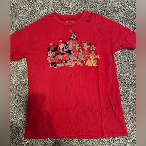 Disney Red Short Sleeve Kids Tee with Characters
